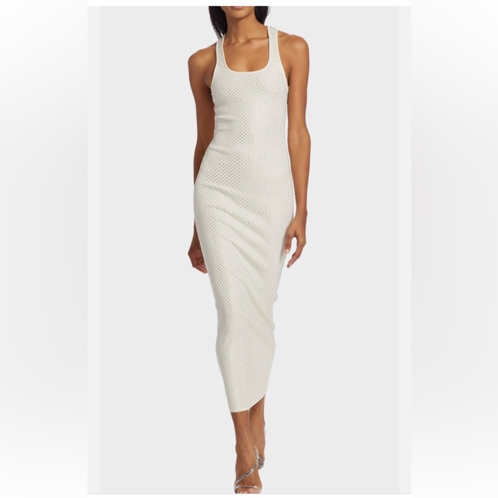 NWT RONNY KOBO AGATHE KNIT DRESS - PEARL
